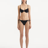 Salila Black Underwired Wave Textured Bikini Top
