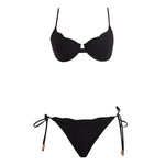 Salila Black Underwired Side Tie Wave Textured Bikini Set | Moeva | | Each week unveils new pieces—luxury swimwear, fluid resort silhouettes, and elevated summer-to-evening essentials designed to carry you from coastal escapes to city nights.