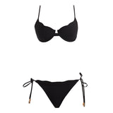 Salila Black Underwired Side Tie Wave Textured Bikini Set | Moeva | | Each week unveils new pieces—luxury swimwear, fluid resort silhouettes, and elevated summer-to-evening essentials designed to carry you from coastal escapes to city nights.