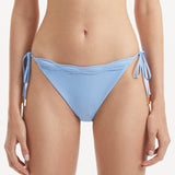Salila Baby Side Tie Wave Textured Blue Bikini Bottom