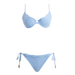 Salila Baby Blue Underwired Side Tie Wave Textured Bikini Set | Moeva | | Each week unveils new pieces—luxury swimwear, fluid resort silhouettes, and elevated summer-to-evening essentials designed to carry you from coastal escapes to city nights.