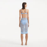 Raiden Baby Blue Tie Front Wavy-Trim Sheer Sarong | Moeva | Sarongs | Each week unveils new pieces—luxury swimwear, fluid resort silhouettes, and elevated summer-to-evening essentials designed to carry you from coastal escapes to city nights.