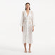Blaze Long Sleeve Wavy-Trim Belted Sheer White Kaftan | Moeva | Kaftans | Each week unveils new pieces—luxury swimwear, fluid resort silhouettes, and elevated summer-to-evening essentials designed to carry you from coastal escapes to city nights.