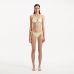 Sarita Yellow Triangle Wave Textured Side Tie Bikini Set | Moeva | | Each week unveils new pieces—luxury swimwear, fluid resort silhouettes, and elevated summer-to-evening essentials designed to carry you from coastal escapes to city nights.