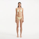 Sarita Yellow Triangle Wave Textured Side Tie Bikini Set | Moeva | | Each week unveils new pieces—luxury swimwear, fluid resort silhouettes, and elevated summer-to-evening essentials designed to carry you from coastal escapes to city nights.