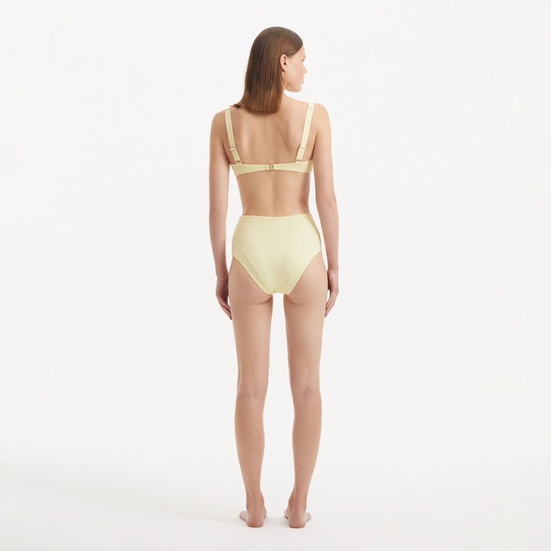 Adva Yellow Balconette Textured High Waist Bikini Set | Moeva | | Each week unveils new pieces—luxury swimwear, fluid resort silhouettes, and elevated summer-to-evening essentials designed to carry you from coastal escapes to city nights.