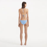 Sarita Baby Blue Triangle Wave Textured Side Tie Bikini Set | Moeva | | Each week unveils new pieces—luxury swimwear, fluid resort silhouettes, and elevated summer-to-evening essentials designed to carry you from coastal escapes to city nights.