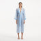 Blaze Long Sleeve Wavy-Trim Belted Sheer Baby Blue Kaftan | Moeva | Kaftans | Each week unveils new pieces—luxury swimwear, fluid resort silhouettes, and elevated summer-to-evening essentials designed to carry you from coastal escapes to city nights.