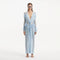 Itzel Blue Knitted Mesh Long-Sleeve Kaftan | Moeva | Kaftans | Each week unveils new pieces—luxury swimwear, fluid resort silhouettes, and elevated summer-to-evening essentials designed to carry you from coastal escapes to city nights.