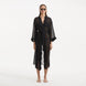 Blaze Long Sleeve Wavy-Trim Belted Sheer Black Kaftan | Moeva | Kaftans | Each week unveils new pieces—luxury swimwear, fluid resort silhouettes, and elevated summer-to-evening essentials designed to carry you from coastal escapes to city nights.