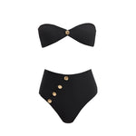 Baia Black Bandeau High Waist Bikini Set | Moeva | Bikini Sets | Each week unveils new pieces—luxury swimwear, fluid resort silhouettes, and elevated summer-to-evening essentials designed to carry you from coastal escapes to city nights.