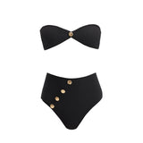 Baia Black Bandeau High Waist Bikini Set | Moeva | Bikini Sets | Each week unveils new pieces—luxury swimwear, fluid resort silhouettes, and elevated summer-to-evening essentials designed to carry you from coastal escapes to city nights.