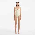 Anahita Yellow V Neck Swimsuit | Moeva | Swimsuit | Each week unveils new pieces—luxury swimwear, fluid resort silhouettes, and elevated summer-to-evening essentials designed to carry you from coastal escapes to city nights.