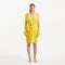 Kenga Knitted Knee-Length Long-Sleeve Belted Yellow Kaftan | Moeva | Kaftans | Each week unveils new pieces—luxury swimwear, fluid resort silhouettes, and elevated summer-to-evening essentials designed to carry you from coastal escapes to city nights.