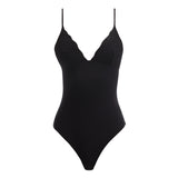Anahita Black V Neck Swimsuit | Moeva | Swimsuit | Each week unveils new pieces—luxury swimwear, fluid resort silhouettes, and elevated summer-to-evening essentials designed to carry you from coastal escapes to city nights.