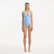 Anahita Baby Blue V Neck Swimsuit | Moeva | Swimsuit | Each week unveils new pieces—luxury swimwear, fluid resort silhouettes, and elevated summer-to-evening essentials designed to carry you from coastal escapes to city nights.