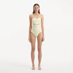 Adria Yellow Bandeu Swimsuit | Moeva | Swimsuit | Each week unveils new pieces—luxury swimwear, fluid resort silhouettes, and elevated summer-to-evening essentials designed to carry you from coastal escapes to city nights.