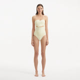 Adria Yellow Bandeu Swimsuit | Moeva | Swimsuit | Each week unveils new pieces—luxury swimwear, fluid resort silhouettes, and elevated summer-to-evening essentials designed to carry you from coastal escapes to city nights.