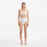 Baia White Bandeau High Waist Bikini Set | Moeva | Bikini Sets | Each week unveils new pieces—luxury swimwear, fluid resort silhouettes, and elevated summer-to-evening essentials designed to carry you from coastal escapes to city nights.