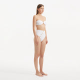Baia White Bandeau High Waist Bikini Set | Moeva | Bikini Sets | Each week unveils new pieces—luxury swimwear, fluid resort silhouettes, and elevated summer-to-evening essentials designed to carry you from coastal escapes to city nights.