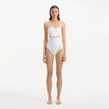 Adria White Bandeu Swimsuit | Moeva | Swimsuit | Each week unveils new pieces—luxury swimwear, fluid resort silhouettes, and elevated summer-to-evening essentials designed to carry you from coastal escapes to city nights.