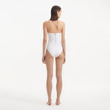 Adria White Bandeu Swimsuit | Moeva | Swimsuit | Each week unveils new pieces—luxury swimwear, fluid resort silhouettes, and elevated summer-to-evening essentials designed to carry you from coastal escapes to city nights.