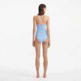 Adria Baby Blue Bandeu Swimsuit | Moeva | Swimsuit | Each week unveils new pieces—luxury swimwear, fluid resort silhouettes, and elevated summer-to-evening essentials designed to carry you from coastal escapes to city nights.