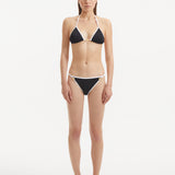 Zarya Black Triangle Textured Bikini Top