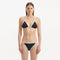 Zarya Black Triangle Textured Mid Coverage Bikini Set | Moeva | Bikini Set | Each week unveils new pieces—luxury swimwear, fluid resort silhouettes, and elevated summer-to-evening essentials designed to carry you from coastal escapes to city nights.