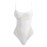 Darya White Scoop Neck Swimsuit | Moeva | Swimsuit | Each week unveils new pieces—luxury swimwear, fluid resort silhouettes, and elevated summer-to-evening essentials designed to carry you from coastal escapes to city nights.