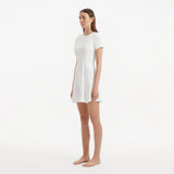 Derin White Short-Sleeve Mini Dress | Moeva | RTW Dresses | Each week unveils new pieces—luxury swimwear, fluid resort silhouettes, and elevated summer-to-evening essentials designed to carry you from coastal escapes to city nights.