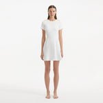 Derin White Short-Sleeve Mini Dress | Moeva | RTW Dresses | Each week unveils new pieces—luxury swimwear, fluid resort silhouettes, and elevated summer-to-evening essentials designed to carry you from coastal escapes to city nights.