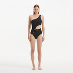 Narelle Black One Shoulder Textured Swimsuit | Moeva | Swimsuit | Each week unveils new pieces—luxury swimwear, fluid resort silhouettes, and elevated summer-to-evening essentials designed to carry you from coastal escapes to city nights.
