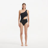 Narelle Black One Shoulder Textured Swimsuit | Moeva | Swimsuit | Each week unveils new pieces—luxury swimwear, fluid resort silhouettes, and elevated summer-to-evening essentials designed to carry you from coastal escapes to city nights.
