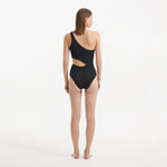 Narelle Black One Shoulder Textured Swimsuit | Moeva | Swimsuit | Each week unveils new pieces—luxury swimwear, fluid resort silhouettes, and elevated summer-to-evening essentials designed to carry you from coastal escapes to city nights.