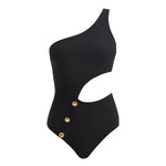 Narelle Black One Shoulder Textured Swimsuit | Moeva | Swimsuit | Each week unveils new pieces—luxury swimwear, fluid resort silhouettes, and elevated summer-to-evening essentials designed to carry you from coastal escapes to city nights.
