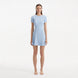 Derin Baby Blue Short-Sleeve Mini Dress | Moeva | RTW Dresses | Each week unveils new pieces—luxury swimwear, fluid resort silhouettes, and elevated summer-to-evening essentials designed to carry you from coastal escapes to city nights.