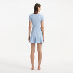 Derin Baby Blue Short-Sleeve Mini Dress | Moeva | RTW Dresses | Each week unveils new pieces—luxury swimwear, fluid resort silhouettes, and elevated summer-to-evening essentials designed to carry you from coastal escapes to city nights.