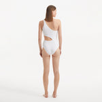 Narelle White One Shoulder Textured Swimsuit | Moeva | Swimsuit | Each week unveils new pieces—luxury swimwear, fluid resort silhouettes, and elevated summer-to-evening essentials designed to carry you from coastal escapes to city nights.