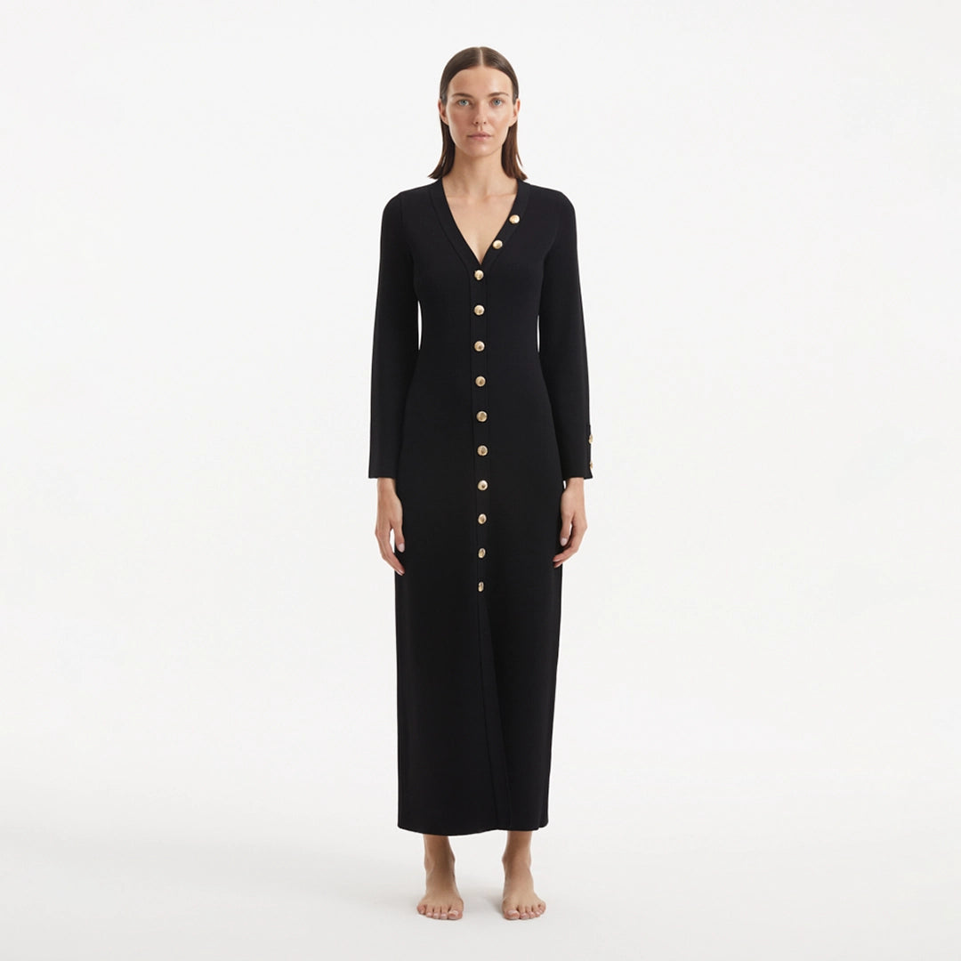 Nira Black Dress | Moeva | RTW Dresses | Each week unveils new pieces—luxury swimwear, fluid resort silhouettes, and elevated summer-to-evening essentials designed to carry you from coastal escapes to city nights.