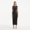 Apollo Black Satin Sleeveless Long Dress with Side Slit | Moeva | RTW Dresses | Each week unveils new pieces—luxury swimwear, fluid resort silhouettes, and elevated summer-to-evening essentials designed to carry you from coastal escapes to city nights.