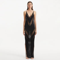 Mimi Black Knit Sleeveless Maxi Dress | Moeva | Dress | Each week unveils new pieces—luxury swimwear, fluid resort silhouettes, and elevated summer-to-evening essentials designed to carry you from coastal escapes to city nights.