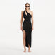 Shore Black One-Shoulder Maxi Knitted Dress with Cut-Out Details | Moeva | RTW Dresses | Each week unveils new pieces—luxury swimwear, fluid resort silhouettes, and elevated summer-to-evening essentials designed to carry you from coastal escapes to city nights.