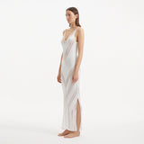 Mimi White Knit Sleeveless Maxi Dress | Moeva | Beachwear Dresses | Each week unveils new pieces—luxury swimwear, fluid resort silhouettes, and elevated summer-to-evening essentials designed to carry you from coastal escapes to city nights.