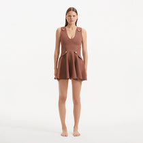 Rayan Brown Dress | Moeva | Dress | Each week unveils new pieces—luxury swimwear, fluid resort silhouettes, and elevated summer-to-evening essentials designed to carry you from coastal escapes to city nights.