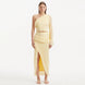 Monroe & Alani Fringe Asymmetric Knit Yellow Set | Moeva | Set | Each week unveils new pieces—luxury swimwear, fluid resort silhouettes, and elevated summer-to-evening essentials designed to carry you from coastal escapes to city nights.
