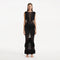 Maris Black Knitted Maxi Dress with Fringe and Open Back | Moeva | RTW Dresses | Each week unveils new pieces—luxury swimwear, fluid resort silhouettes, and elevated summer-to-evening essentials designed to carry you from coastal escapes to city nights.