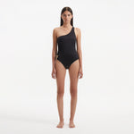 Kaimana Black One Shoulder Satin Swimsuit | Moeva | Swimsuit | Each week unveils new pieces—luxury swimwear, fluid resort silhouettes, and elevated summer-to-evening essentials designed to carry you from coastal escapes to city nights.