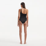 Kaimana Black One Shoulder Satin Swimsuit | Moeva | Swimsuit | Each week unveils new pieces—luxury swimwear, fluid resort silhouettes, and elevated summer-to-evening essentials designed to carry you from coastal escapes to city nights.