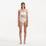 Marilla White Bandeau Satin Swimsuit | Moeva | Swimsuit | Each week unveils new pieces—luxury swimwear, fluid resort silhouettes, and elevated summer-to-evening essentials designed to carry you from coastal escapes to city nights.
